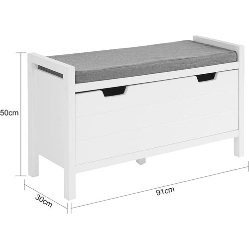 Banc à Chaussures Meuble Entrée Meuble Chaussures Commode à Chaussures Avec Coussin, Fsr97-w