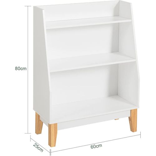 Bibliothèque Étagère à Livres Étagère De Rangement Pour Jouets Porte-revues, Kmb47-w