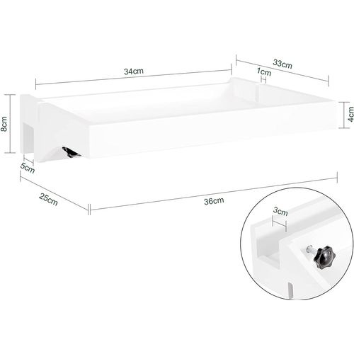 Petite Table De Chevet Étagère Suspendue En Bambou Table De Nuit Pour Les Petites Chambres, Nkd01-w
