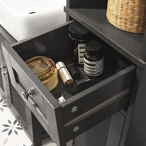 Meuble Rangement Salle De Bain Armoire Haute Meuble Colonne Placard De Rangement, Frg236-dg