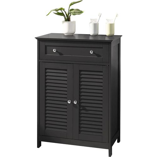 Meuble Bas De Salle De Bain Avec Tiroir Et Cloison Amovible Meuble De Rangement Buffet, Frg238-dg