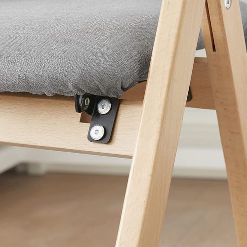 Chaise Pliante En Bois Avec Assise Et Dossier Rembourrés Fauteuil Chaise, Fst92-n