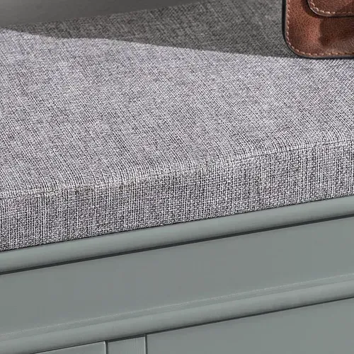 Banc De Rangement à Chaussures Armoire à Chaussures 2 Abattants Avec Coussin Confortable, Fsr64-hg