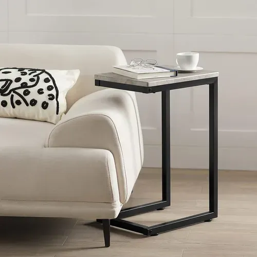 Table D’appoint Moderne Table Basse Bout De Canapé À Café Gris Clair, Fbt44-hg