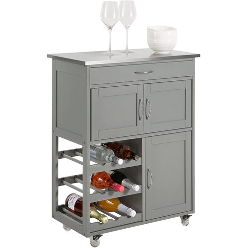 Desserte Chariot De Cuisine De Service Roulant, Meuble Armoire De Rangement Cusine, Fkw45-hg