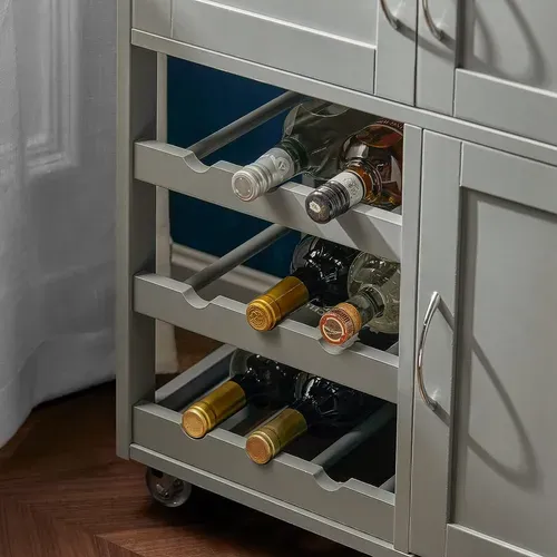 Desserte Chariot De Cuisine De Service Roulant, Meuble Armoire De Rangement Cusine, Fkw45-hg