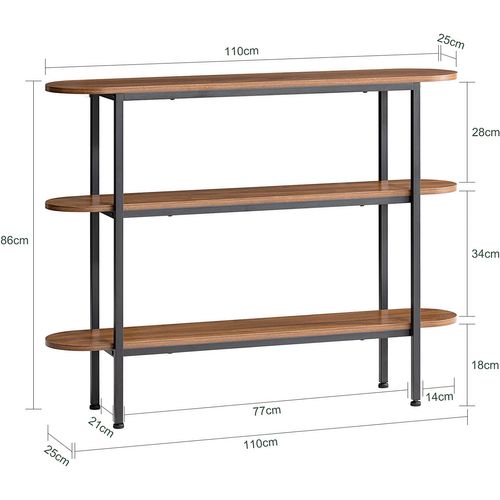 Table Console Bout De Canapé Table D'appoint Réglable En Hauteur Table D’entrée Buffet, Fsb67-ws