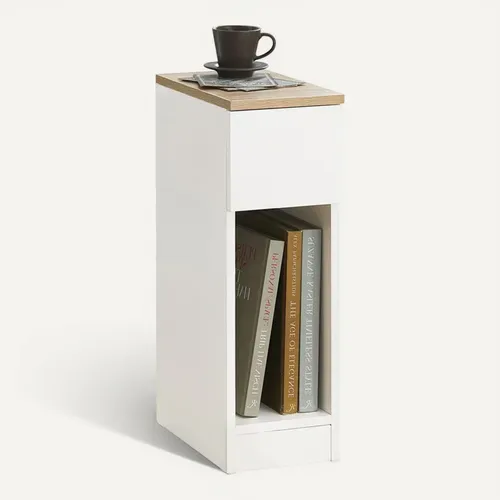 Table De Chevet Table De Nuit Bout De Canapé Table D'appoint Table Basse Avec Tiroir, Fbt111-wn