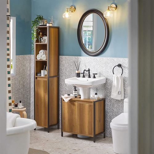 Meuble De Salle De Bain Sous Lavabo Housse Colonne Lavabo Meuble Sous Lavabo, BZr63-ii-pf