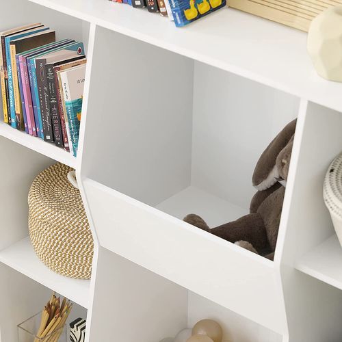 Bibliothèque Pour Enfant Rangement Pour Livres Et Jouets Avec 8 Compartiments, Kmb55-w