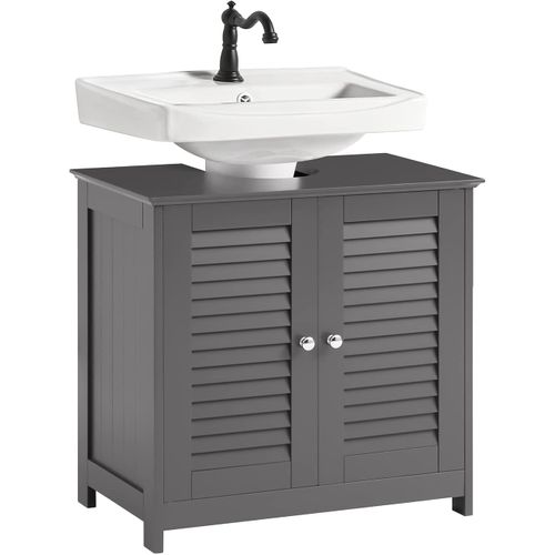 Meuble Sous-lavabo Meuble De Salle De Bain  - 2 Portes Et 2 Étages à L’intérieur -gris, Frg237-ii-dg