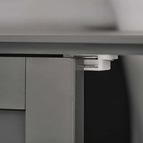 Meuble Sous-lavabo Meuble De Salle De Bain  - 2 Portes Et 2 Étages à L’intérieur -gris, Frg237-ii-dg