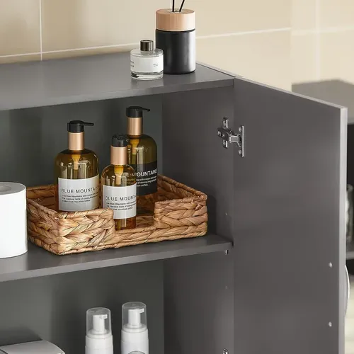 Meuble Haut Armoire De Toilettes Salle De Bain Suspendue 2 Portes Gris, Frg231-dg