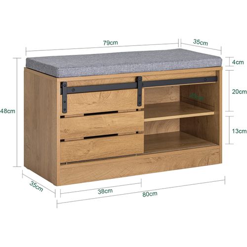 Meuble De Rangement à Chaussures Armoire à Chaussures Commode à Chaussures Meuble D'entrée, Fsr120-n