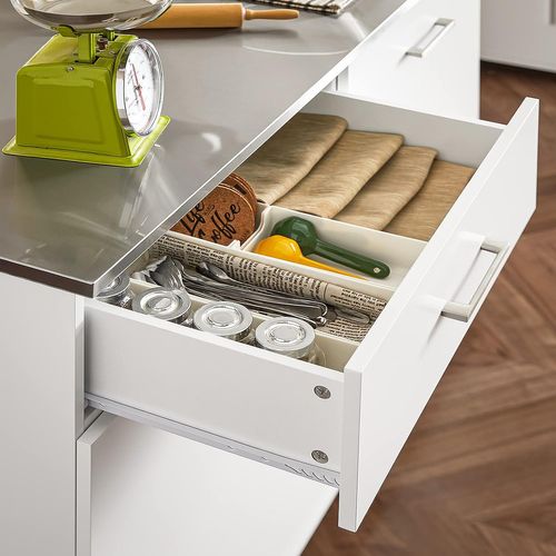 Desserte De Cuisine Sur Roulettes Îlot De Cuisine Buffet Avec Plan De Travail, Fkw117-w