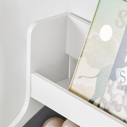 Étagère De Rangement Pour Chambre D’enfants Avec 2 Paniers Et 1 Compartiment à Roulettes, Kmb71-w
