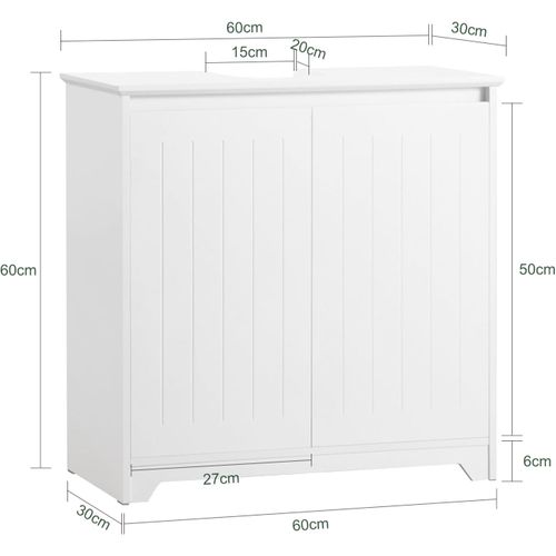 Meuble Sous Lavabo De Salle De Bain, Meuble Évier De Cuisine Avec 2 Portes, BZr108-w