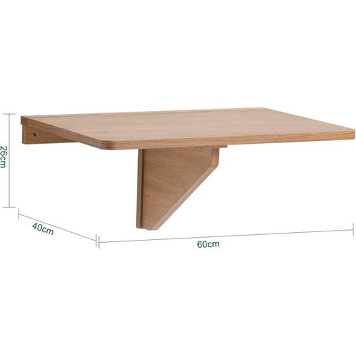 Table Murale Rabattable En Bois, Table De Cuisine, Table Enfant, L60×p40 Cm, Fwt03-pf