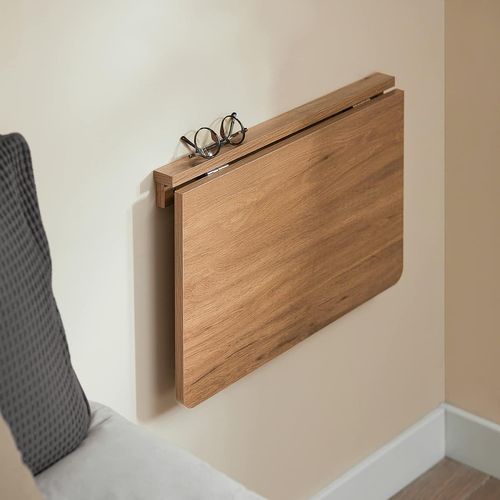Table Murale Rabattable En Bois, Table De Cuisine, Table Enfant, L60×p40 Cm, Fwt03-pf