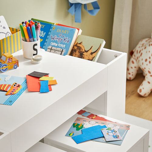 Ensemble De Table De Construction Enfant Avec 2 Tabourets, Kmb75-w
