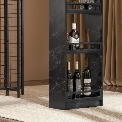Table De Bar Design, Table Bistrot Avec 3 Étagères, Table Haute De Cuisine Avec Surfaces, Fwt100-sch