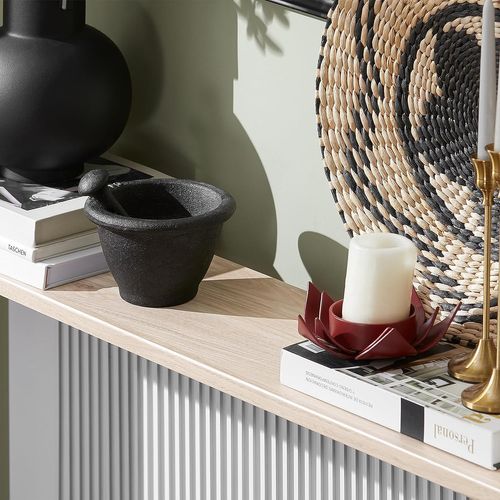 Table Console Table D'appoint Bout De Canapé Table D’entrée Cadre Et 4 Pieds En Fer, Fsb19-xl-z