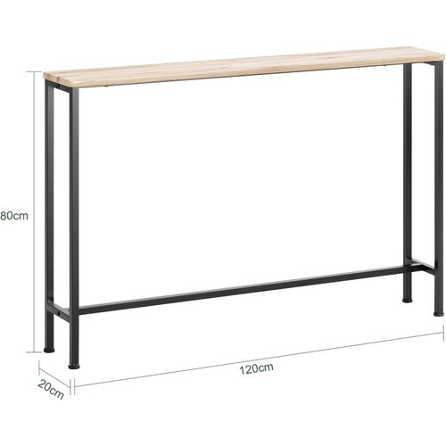 Table Console Table D'appoint Bout De Canapé Table D’entrée Cadre Et 4 Pieds En Fer, Fsb19-xl-z