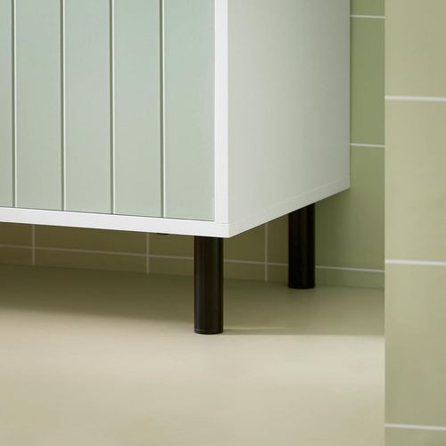 Meuble Bas De Salle De Bain Avec 1 Compartiment Ouvert, 2 Portes, BZr138-gr