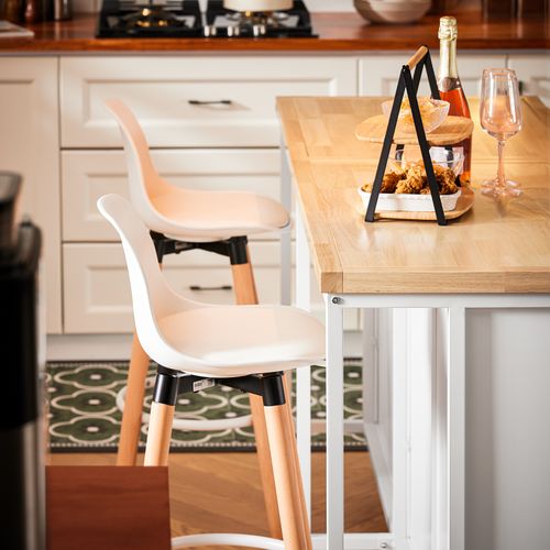 Îlot Central De Cuisine Avec 2 Portes, 4 Compartiments Cubes, Blanc Knl09-wn
