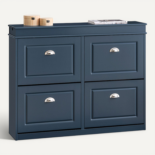 Rangement Chaussure, Meuble D'entrée, Meuble De Rangement à Chaussures Armoire, bleu, Fsr79-b