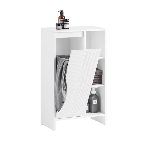 Meuble Bas De Salle De Bain, Commode Pour Salle De Bain,coffre à Linge, Blanc, BZr156-w