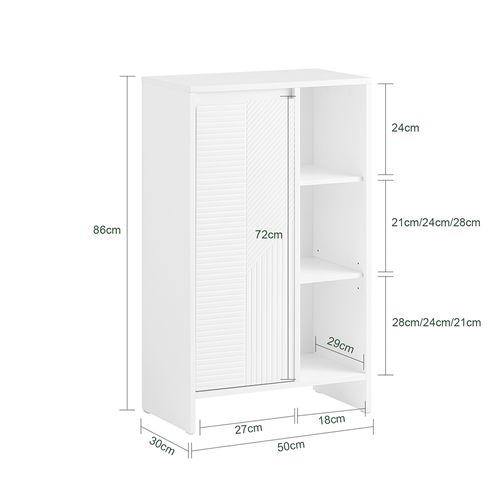Meuble Bas De Salle De Bain, Commode Pour Salle De Bain,coffre à Linge, Blanc, BZr156-w