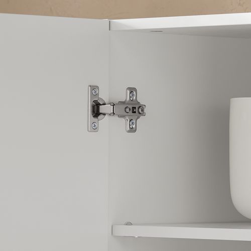 Armoire Murale De Salle De Bain, Meuble Suspendu À 3 Portes, 90x30x60 Cm, Blanc, Pratique Et Élégant