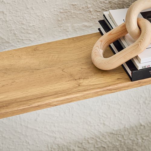 Table Console, Table d'appoint pour Salon, Chambre, 120x20x65cm, Nature et Noir