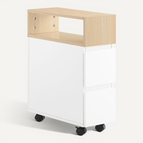 Bout De Canapé Sur Roulettes Table De Chevet Table De Nuit Table D'appoint Fbt155-wn
