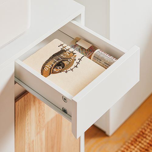 Caisson De Bureau à Roulettes Avec Tiroirs, Organiseur Et Support Imprimante, 65x58x35cm