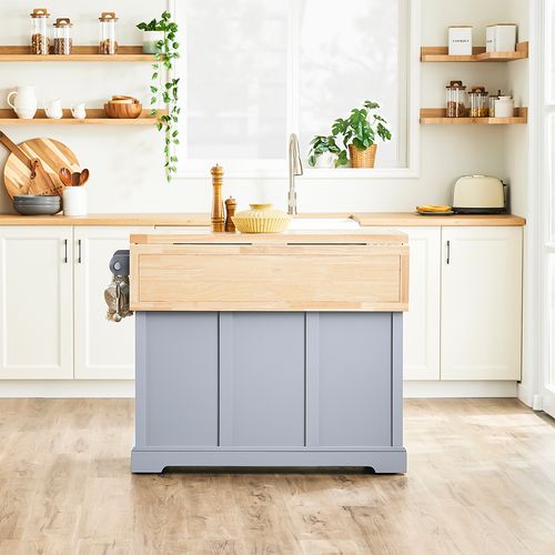 Îlot De Cuisine à Deux Tiroirs 115x71x92.5cm Fonctionnel Fkw71-ii-hg
