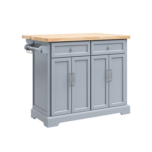 Îlot De Cuisine à Deux Tiroirs 115x71x92.5cm Fonctionnel Fkw71-ii-hg