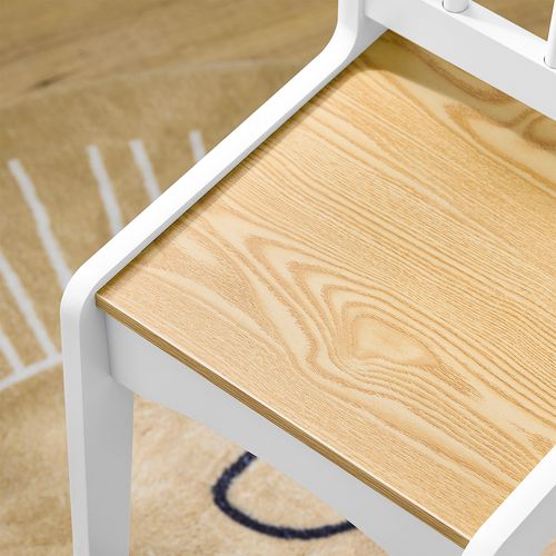 Ensemble Table Et Chaise Enfant Avec 2 Étagères Kmb60-nw