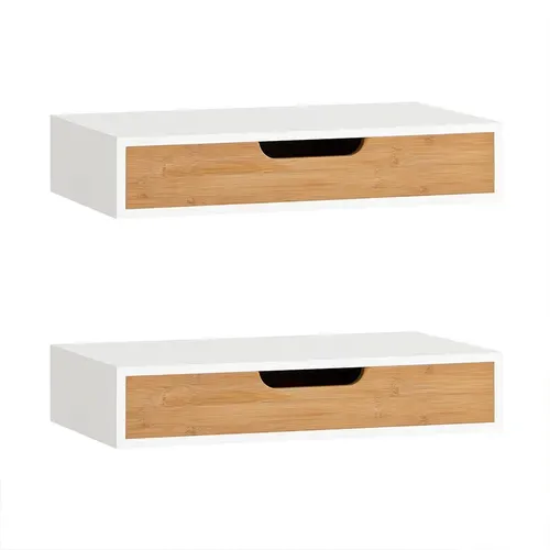 Table De Chevet à Un Tiroir Blanc 40x24x8cm Moderne Frg92-nwx2