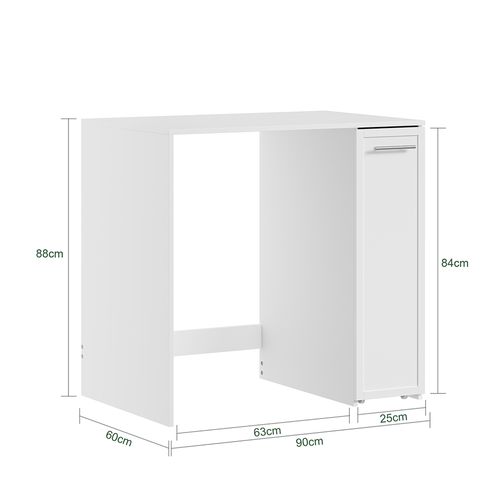 Meuble Sous-lave-linge Avec Roulettes Blanc 90x60x88cm BZr229-w