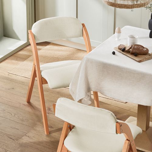 Set De 4 Chaises Pliantes Blanches 47.5x41.5x77 Cm Fst92-wx4