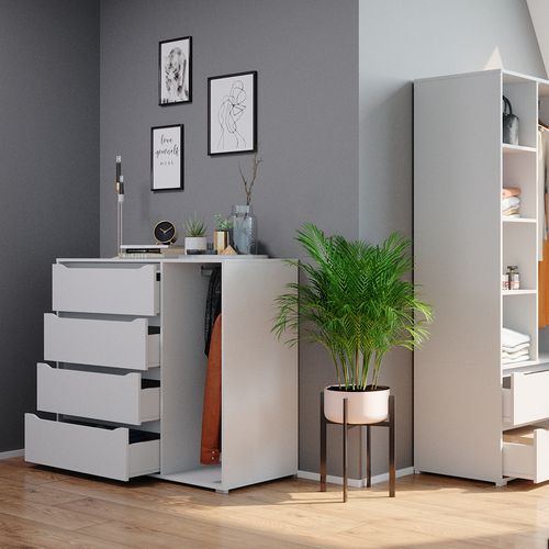 Commode Avec Tiroirs Ruben 34591 Blanc 48x101.9cm