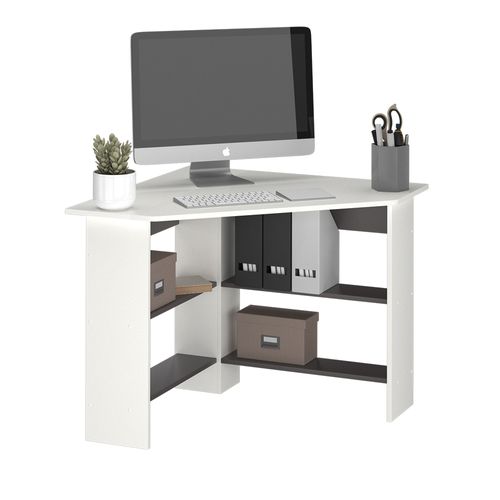 Bureau en angle Table de bureau Bureau informatique Arion blanc