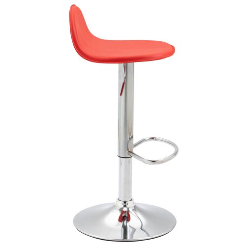 Tabourets de bar - Similicuir & Métal - Rouge - Lana