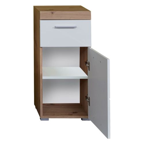 Meuble Bas - Blanc/chêne - 37/79/31