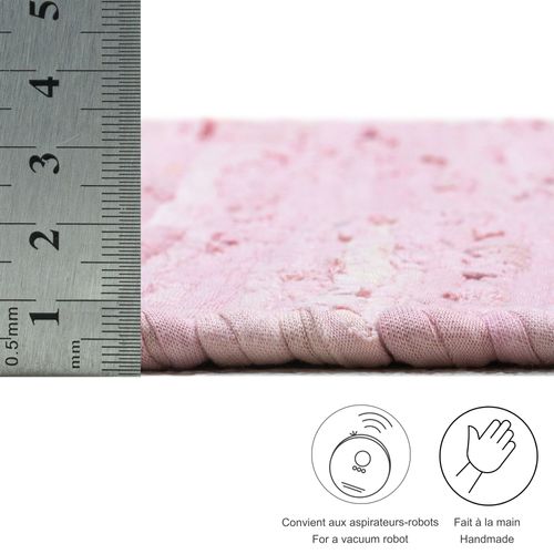 Tapis Réversible En Coton Happy Cotton 60x120 Cm - Rose