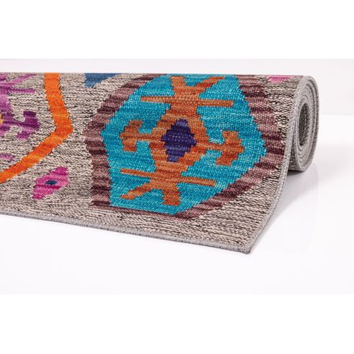 Tapis Imprimé - Cecilia 70x140 Cm - Gris