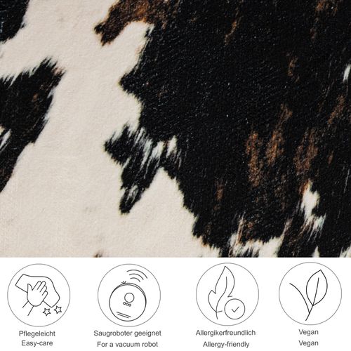 Tapis En Fourrure Synthétique Emilia 100x130 Cm - Noir