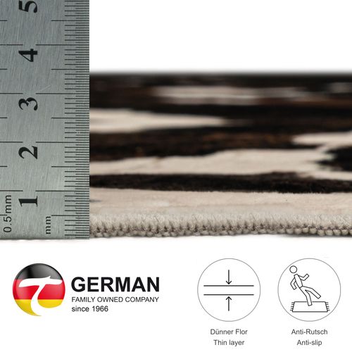 Tapis En Fourrure Synthétique Emilia 100x130 Cm - Noir